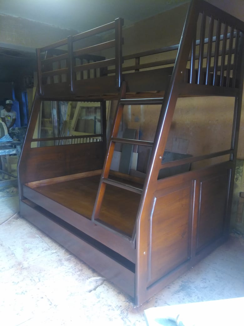 muebles y colchones - Camarote full en madera  1