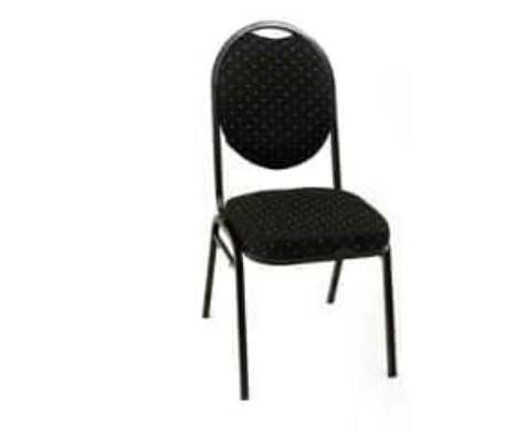 muebles y colchones - SILLA METAL NEGRA ALCOLCHADA 0