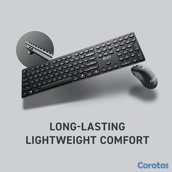 computadoras y laptops - TECLADO Y MOUSE MSI FORGE K210 W COMBO US, INALAMB 1