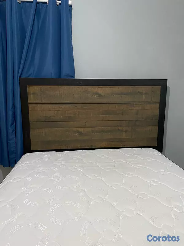 muebles y colchones - Cama Queen Size como nueva 6