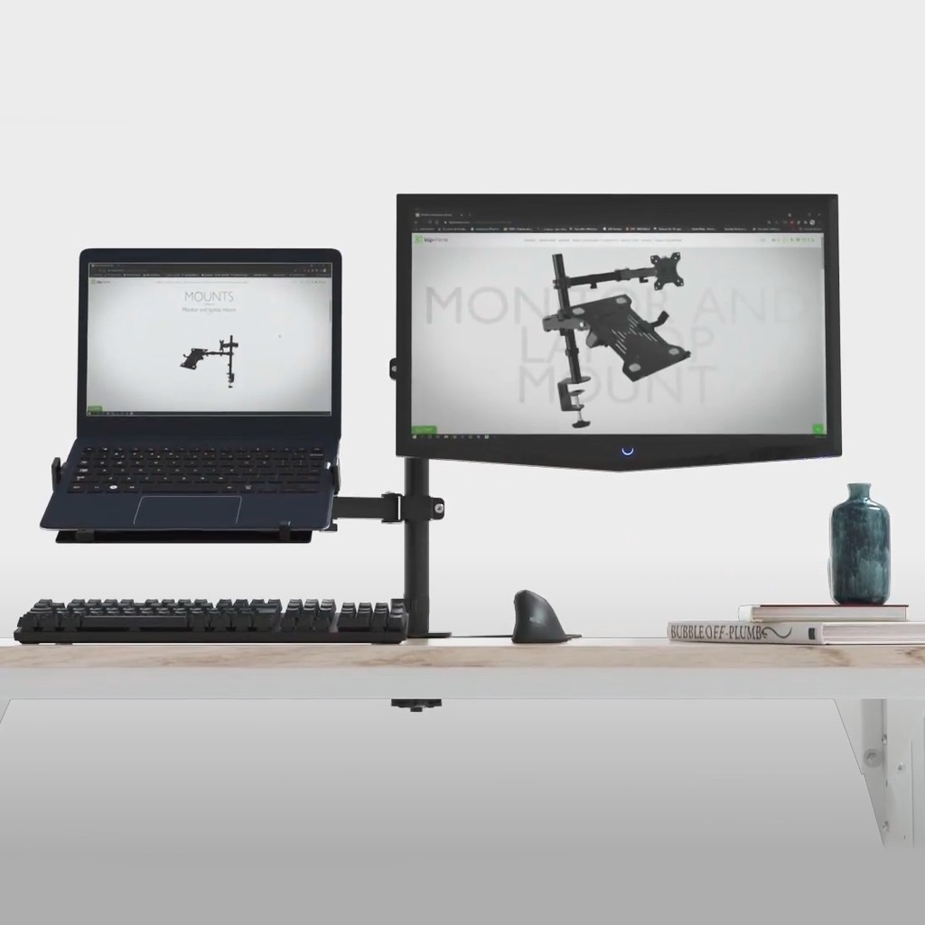 computadoras y laptops - SOPORTE PARA MONITOR Y LAPTOP KLIPX, (15.6" LAPTOPS) - (13 TO 32" MONITOR)  0