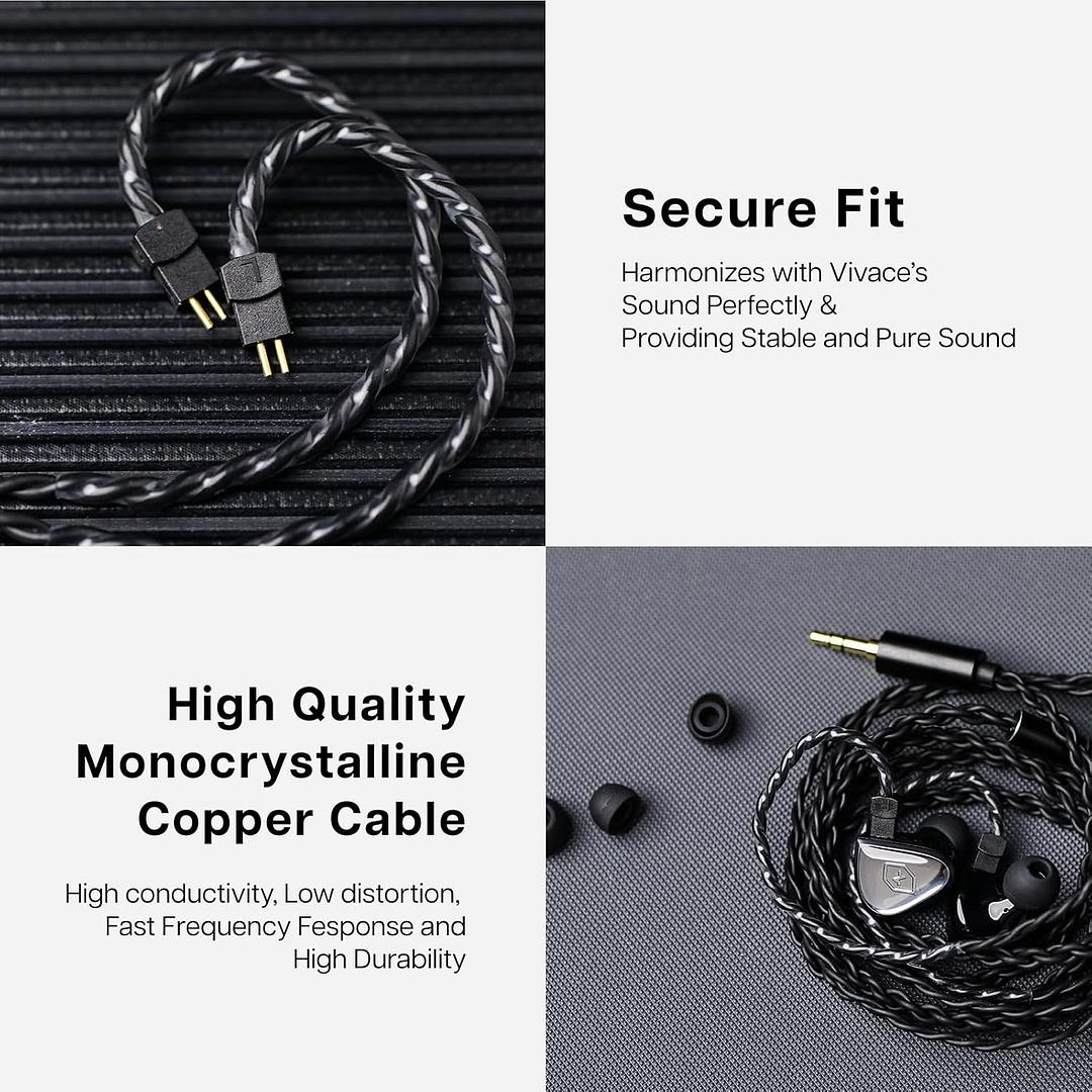 camaras y audio - Tripowin Vivace auriculares IEM Titanium 10mm DD  7