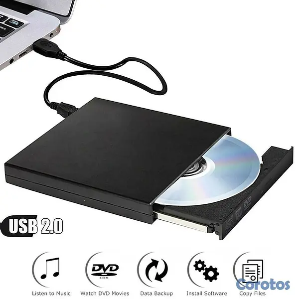 impresoras y scanners - DVDRW EXTERNO ASUS 8X SLIM, SDRW-08D2S-U/BLK/G/AS, NEGRO 1