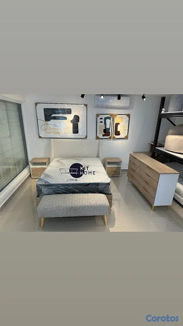 muebles y colchones - Juego de habitación en 60”Queen  6