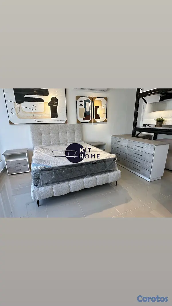 muebles y colchones - Juego de habitación en 60”Queen  3