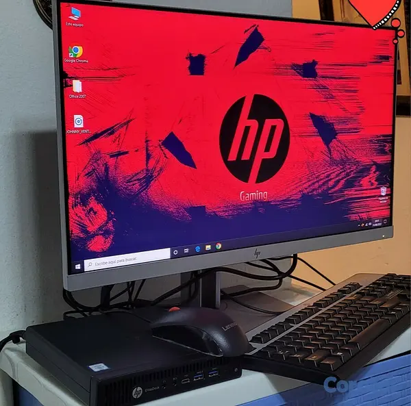 computadoras y laptops - Combo HP Monitor y Mini Cpu Core i5 6ta Ram 8gb ddr4 Completo 1