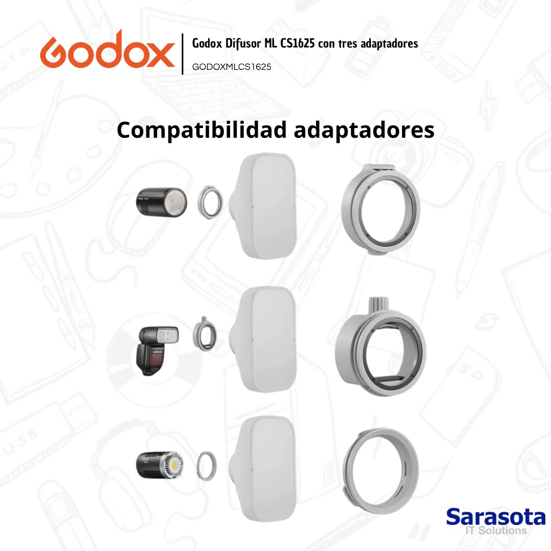 accesorios para electronica - Godox Difusor plegable ML-CS1625 2