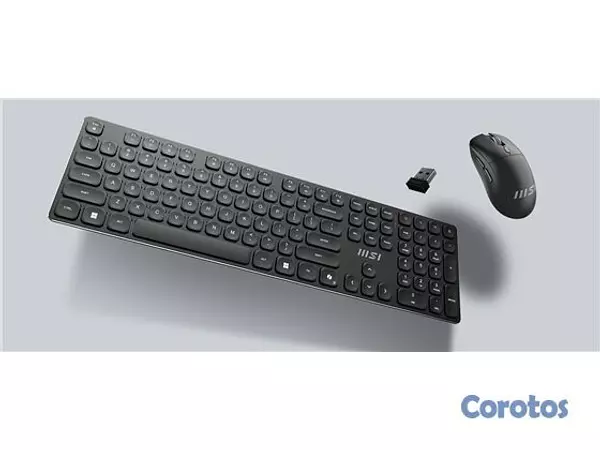 computadoras y laptops - TECLADO Y MOUSE MSI FORGE K210 W COMBO US, INALAMB 2