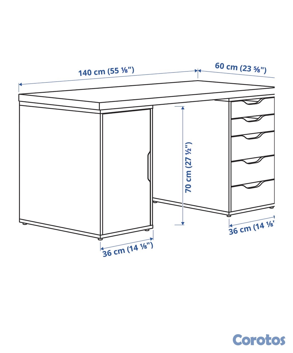 muebles y colchones - Vanity/ escritorio negro ikea 2