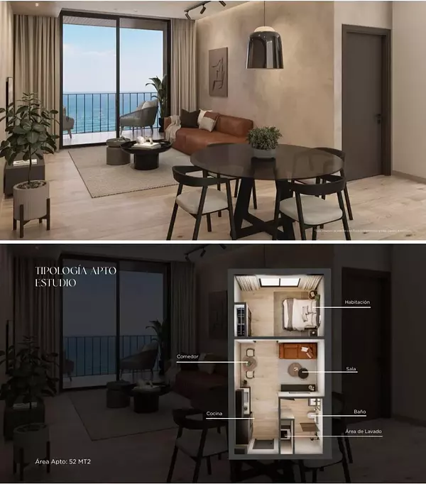 apartamentos - Santo Domingo – Jardines Bellas Artes – Estudio amueblado 8