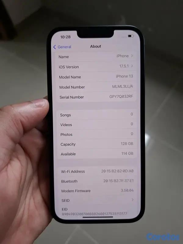celulares y tabletas - Iphone 13 128GB Bloqueado 10