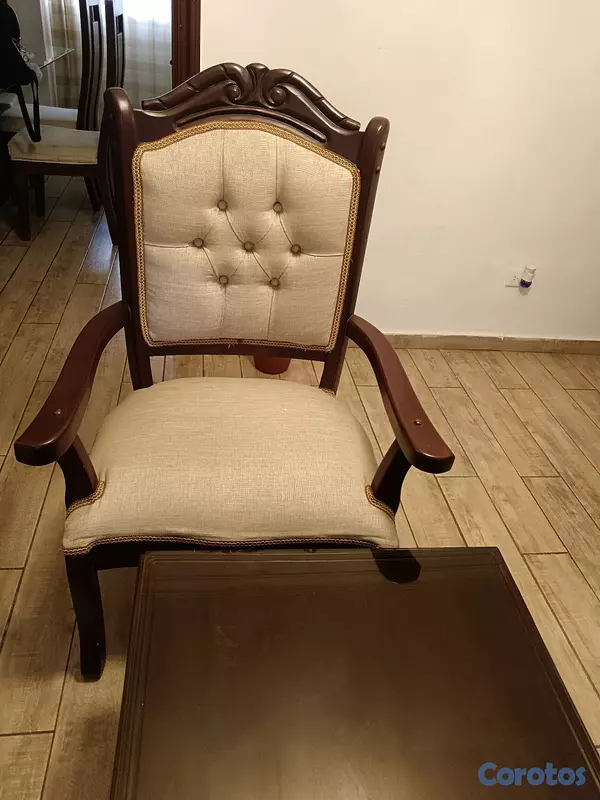 muebles y colchones - Juego de Sala en Caoba Elegante – Excelente Estado 2