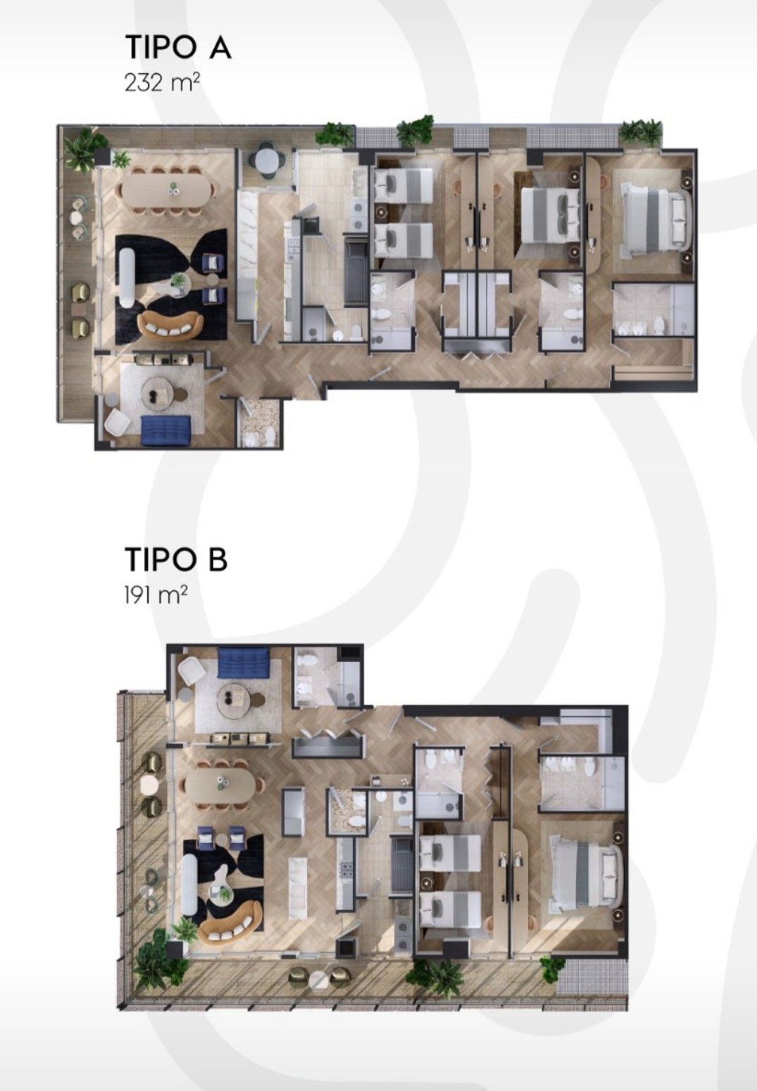apartamentos - Apartamentos en Piantini de 2 y 3 habitaciones  4