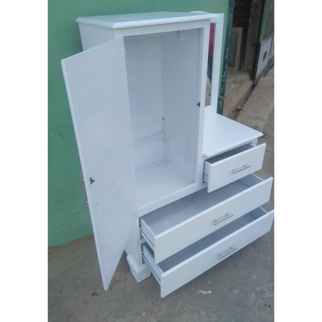 muebles - Gavetero para bebe en blanco  2