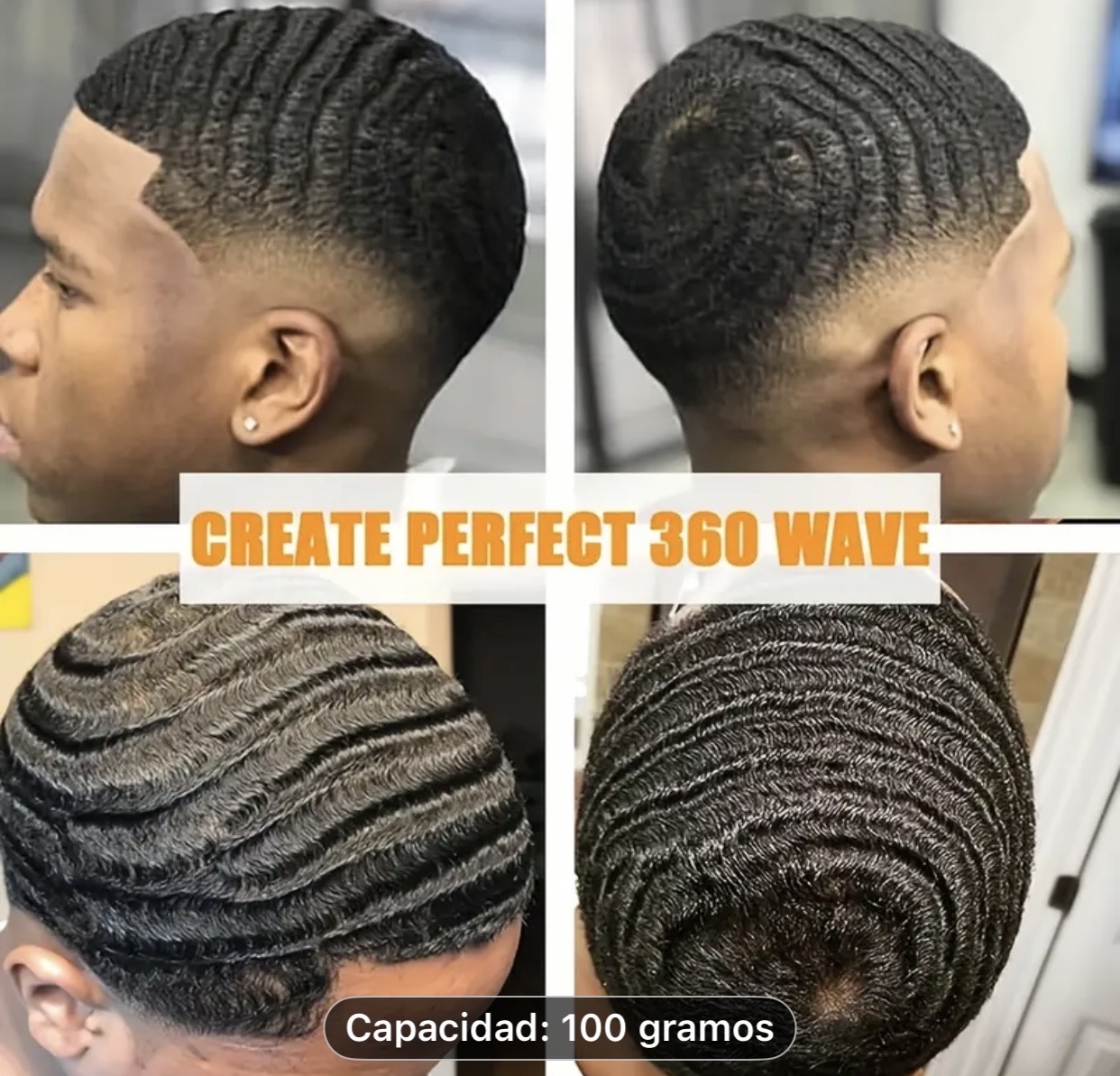 salud y belleza - kit de pomada wave 360 stile completo para las ondas del cabello  6