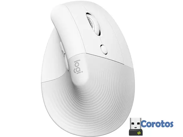 computadoras y laptops - MOUSE LOGITECH LIFT VERTICAL ERGONOMICO INALAMBRICO (WIRELESS) COLOR BLANCO, HAS 2