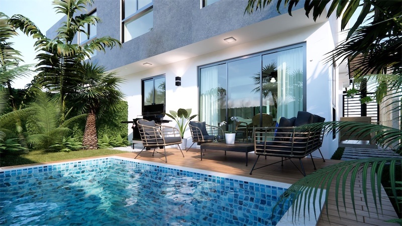 casas vacacionales y villas - Venta de Villa en punta cana Costa cana Dariens Residens entrega junio 2023 6