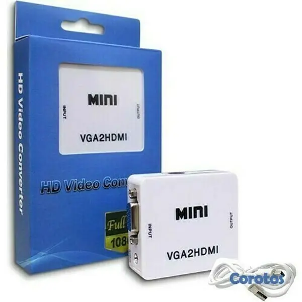 otros electronicos - Convertidor adaptador de VGA a HDMI 5