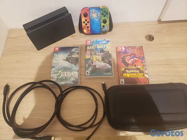 consolas y videojuegos - 🎮 Nintendo Switch Completa + Zelda TOTK + Pokémon  2