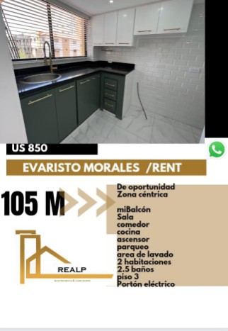 apartamentos - Apartamento en Evaristo morales 0