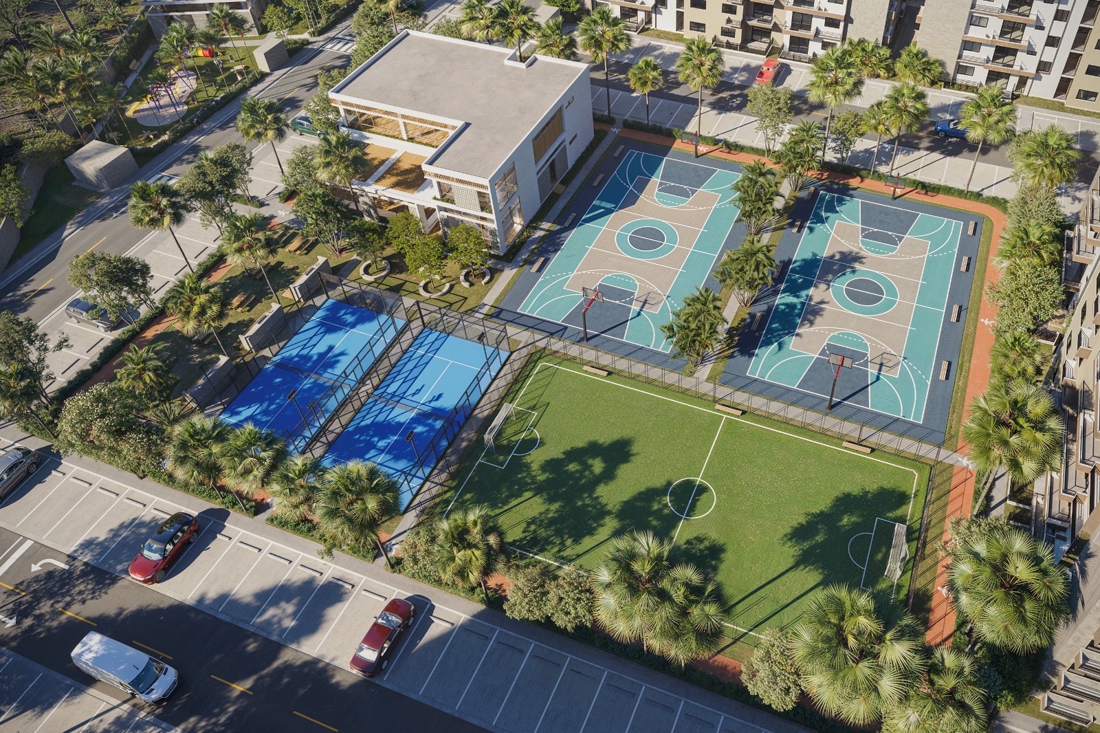 apartamentos - venta de apartamentos con piscina en la autopista de san isidro Santo Domingo 2