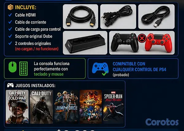 consolas y videojuegos - Consola PS4 2