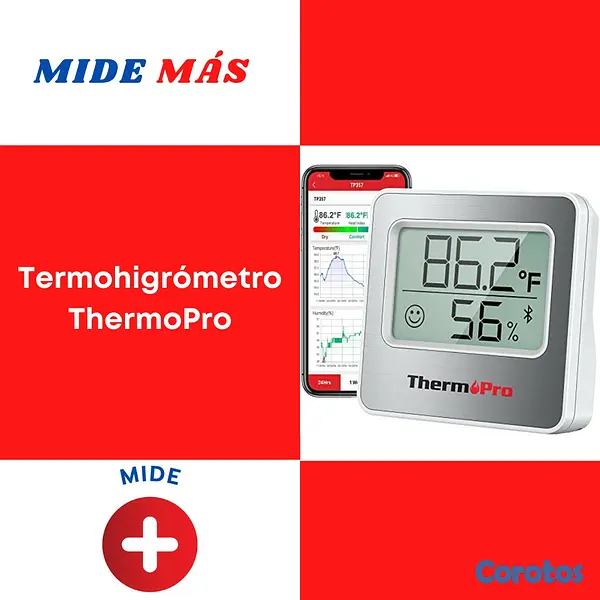 Salud y Equipamiento Médico - Termómetro e Higrómetro(Termohigrómetro) con Bluetooth, ThermoPro 2