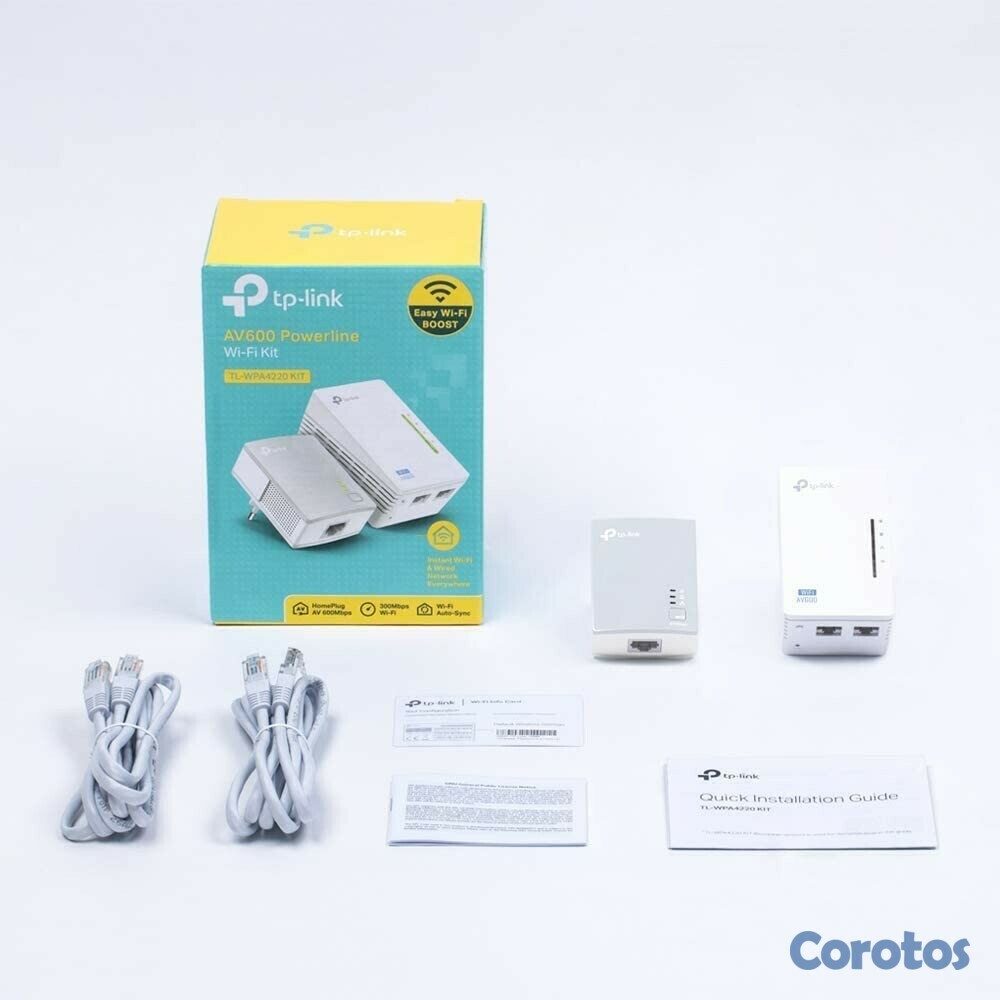 computadoras y laptops - POWERLINE TP-LINK TL-WPA4220KIT, ACCESS POINT TL-WPA4220, 2.4GHZ/300MBPS, 2