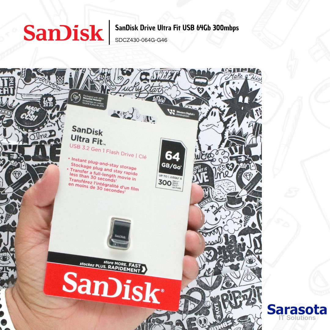 accesorios para electronica - Sandisk memoria USB 3.2 Ultra Fit de 64Gb 300mbps 0