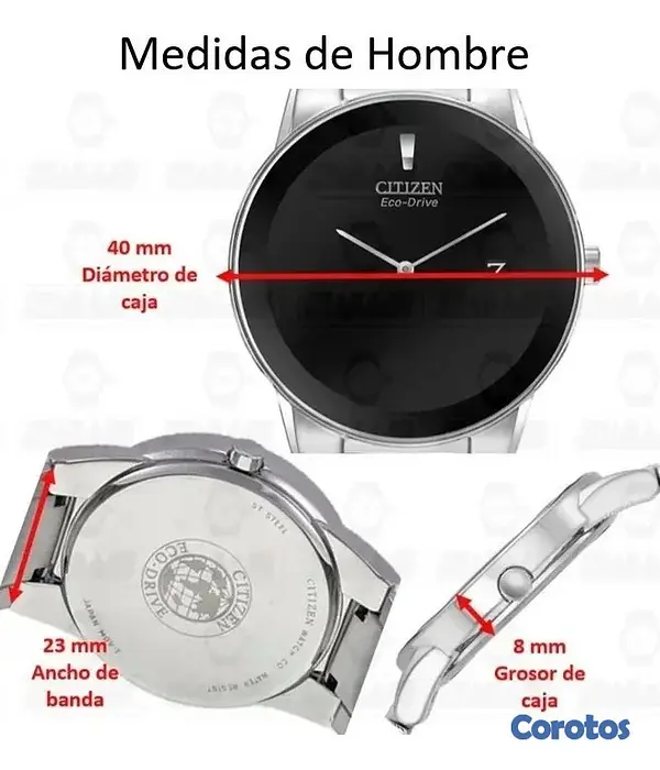 joyas, relojes y accesorios - Reloj de pulsera citizen eco-drive axiom 60488  2