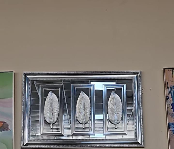 decoración y accesorios - Espejo plateado 🪞 moderno en aplique 