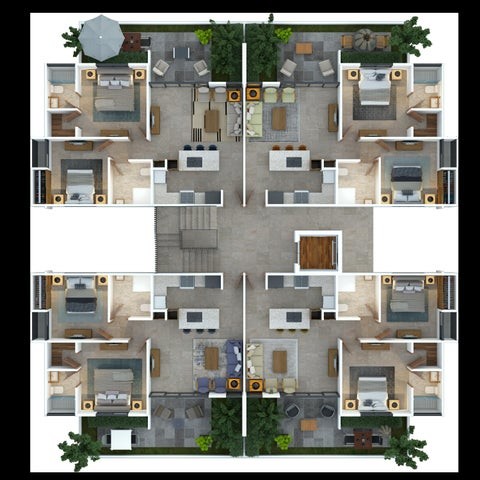 apartamentos - Proyecto en venta Punta Cana #23-2226 dos dormitorios, piscina, jacuzzi, ascenso 7