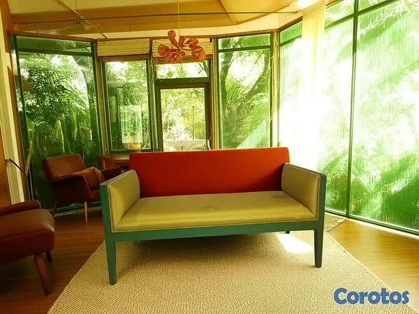 muebles y colchones - Banco Bicolor Verde Lima - Statement Piece  2