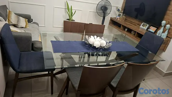 muebles y colchones - Juego de comedor 6 sillas  2