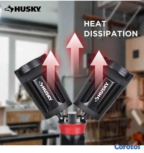 accesorios para electronica - Husky 7000 Lumens Portable Corded LED Work Light with Tripod 6