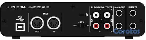 instrumentos musicales - Interfaz BEHRINGER U-PHORIA UMC204HD 3