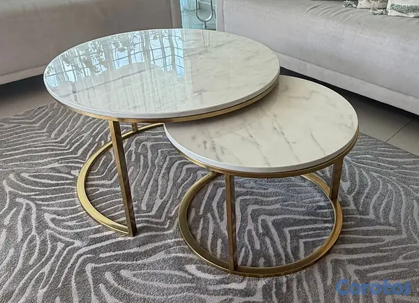decoración y accesorios - Juego de mesa de centro tipo marmol