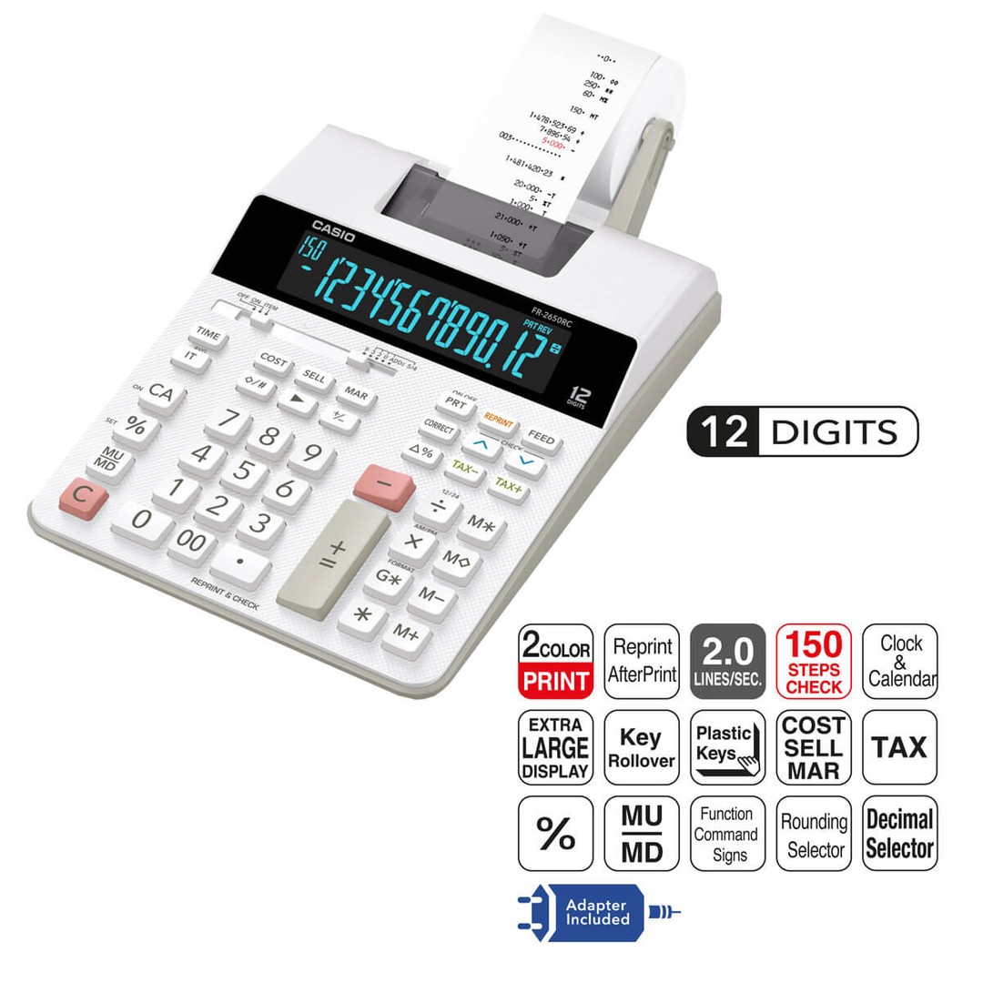 impresoras y scanners - CALCULADORA ,SUMADORA CASIO CON PAPEL ,PANTALLA,12 DIGITOS 0