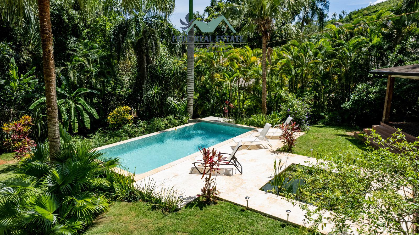 casas vacacionales y villas - VILLA DE 2 NIVELES CON BUNGAÓS CERCA DE LA PLAYA - LAS TERRENAS 4