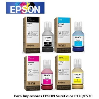 impresoras y scanners - BOTELLA DE TINTA EPSON T49M  EN TODOS LOS COLORES 140ML T49M PARA IMPRESORAS  0