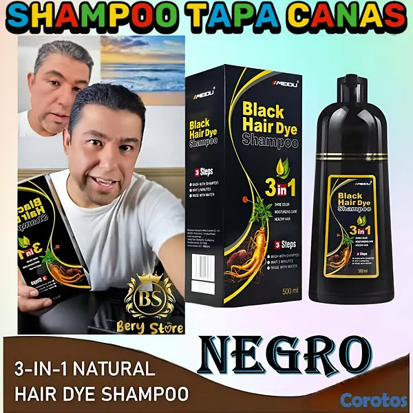 salud y belleza - SHAMPOO CUBRE CANAS | SHAMPOO TAPA CANAS | SHAMPOO TAPA CANAS 3 EN 1 |  6
