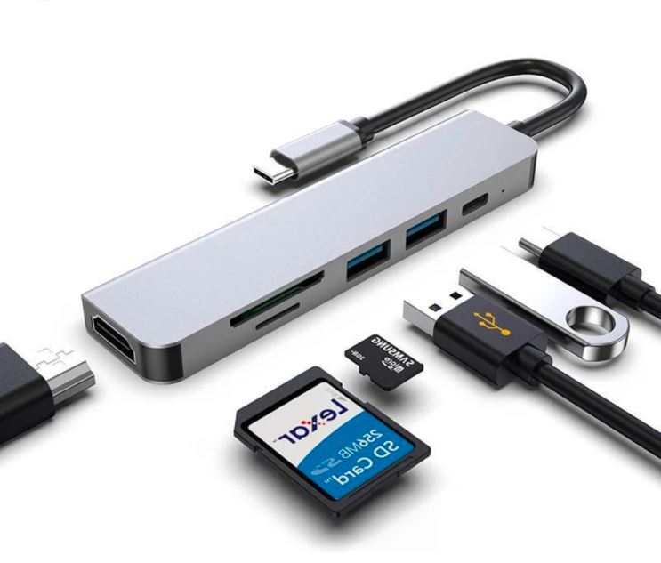 accesorios para electronica - CONVERTIDOR USB 3.0 TIPO C 6 EN 1
