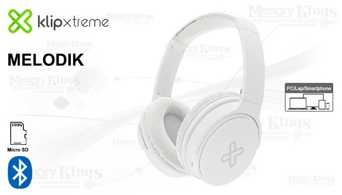computadoras y laptops - AUDIFONO CON MICROFONO KLIPX MELODIK, BLUETOOTH V5.0, BATERIA RECARGABLE, 10 HOR