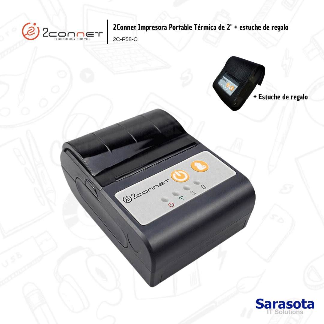 accesorios para electronica - 2Connet Impresora Portable Térmica de 2" + estuche 0