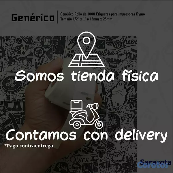 accesorios para electronica - Genérico Rollo de Etiquetas para Dymo Tamaño 1/2"  3