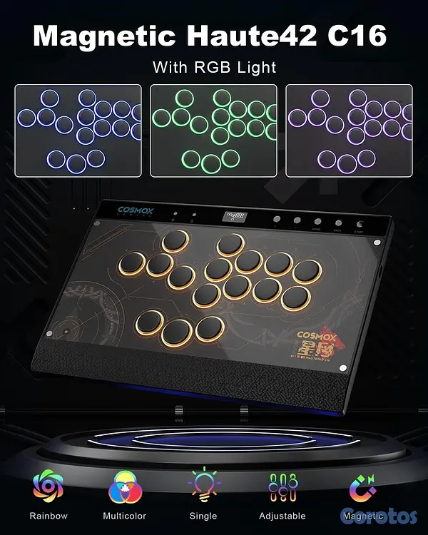 consolas y videojuegos - Cosmox Hautepad C16 - Control Arcade| PC, PS4/PS5, Switch 6