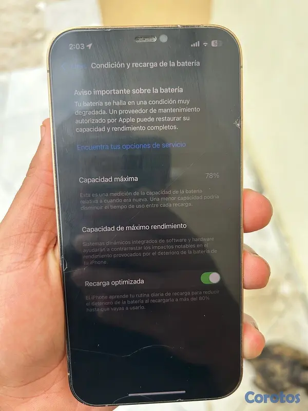 celulares y tabletas - se vende iPhone 12 Pro Max 128 gb batería 79 todo original  3