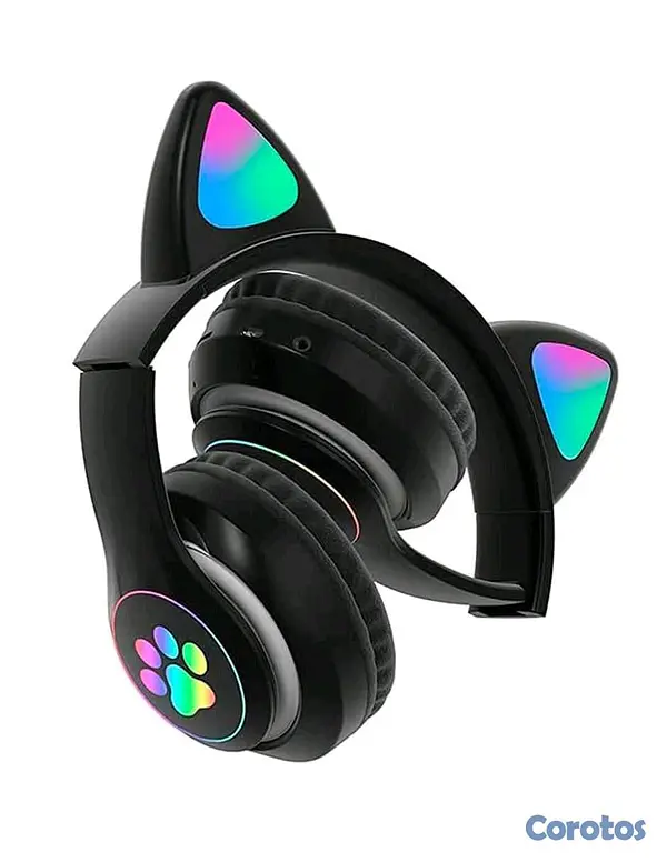 camaras y audio - 🎧🐱 Audífonos Bluetooth con diseño de gato (LED) 2