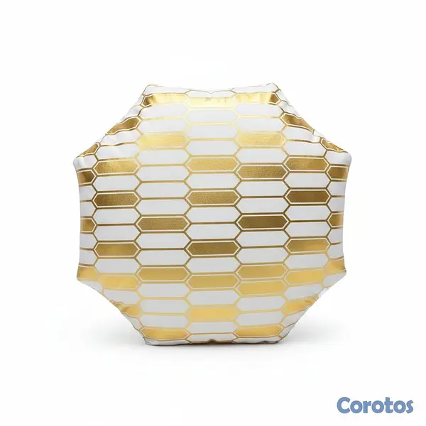 decoración y accesorios - Cojín Decorativo Hexagonal Dorado 'Dulce Hogar' 2