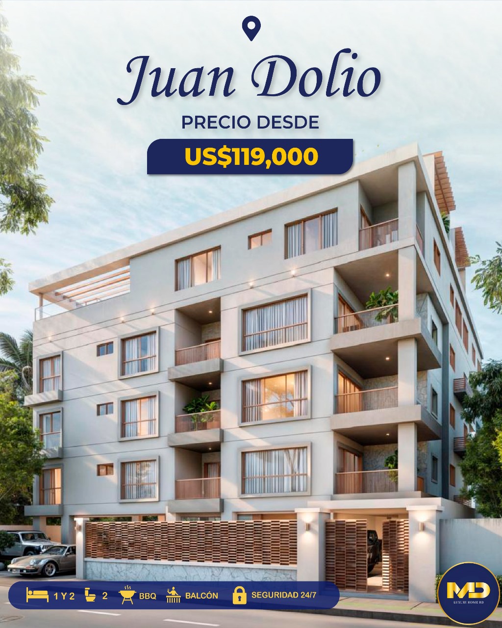 apartamentos - APARTAMENTO EN PLANOS| 1HB/2BÑ| PICUZZI| GYM| AREA DE NIÑOS| TERRAZA| JUAN DOLIO
